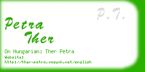 petra ther business card